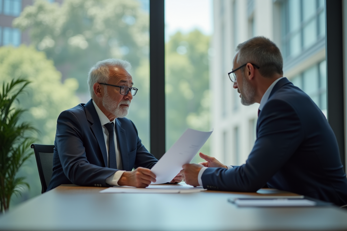 Entretien professionnel dans un bureau d